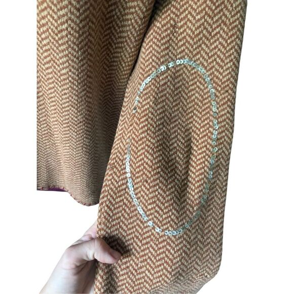 Soft Surroundings Embroidered Jewel Beaded Lambswool Angora Blazer Cardigan Size - Picture 10 of 11